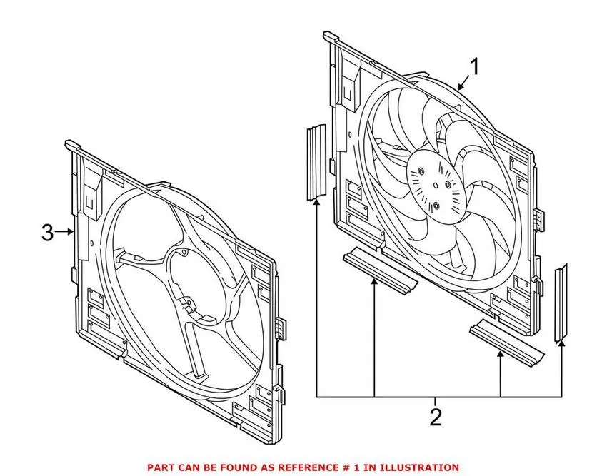 BMW Engine Cooling Fan Assembly 17427649150