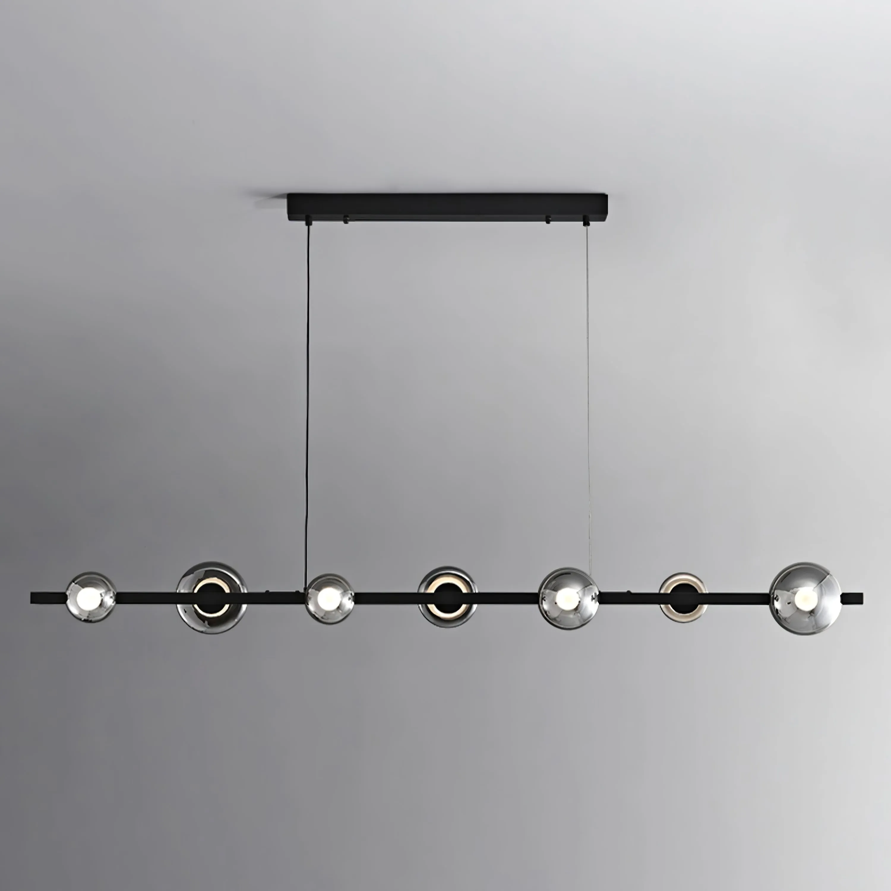 Brass Bar Glass Chandelier