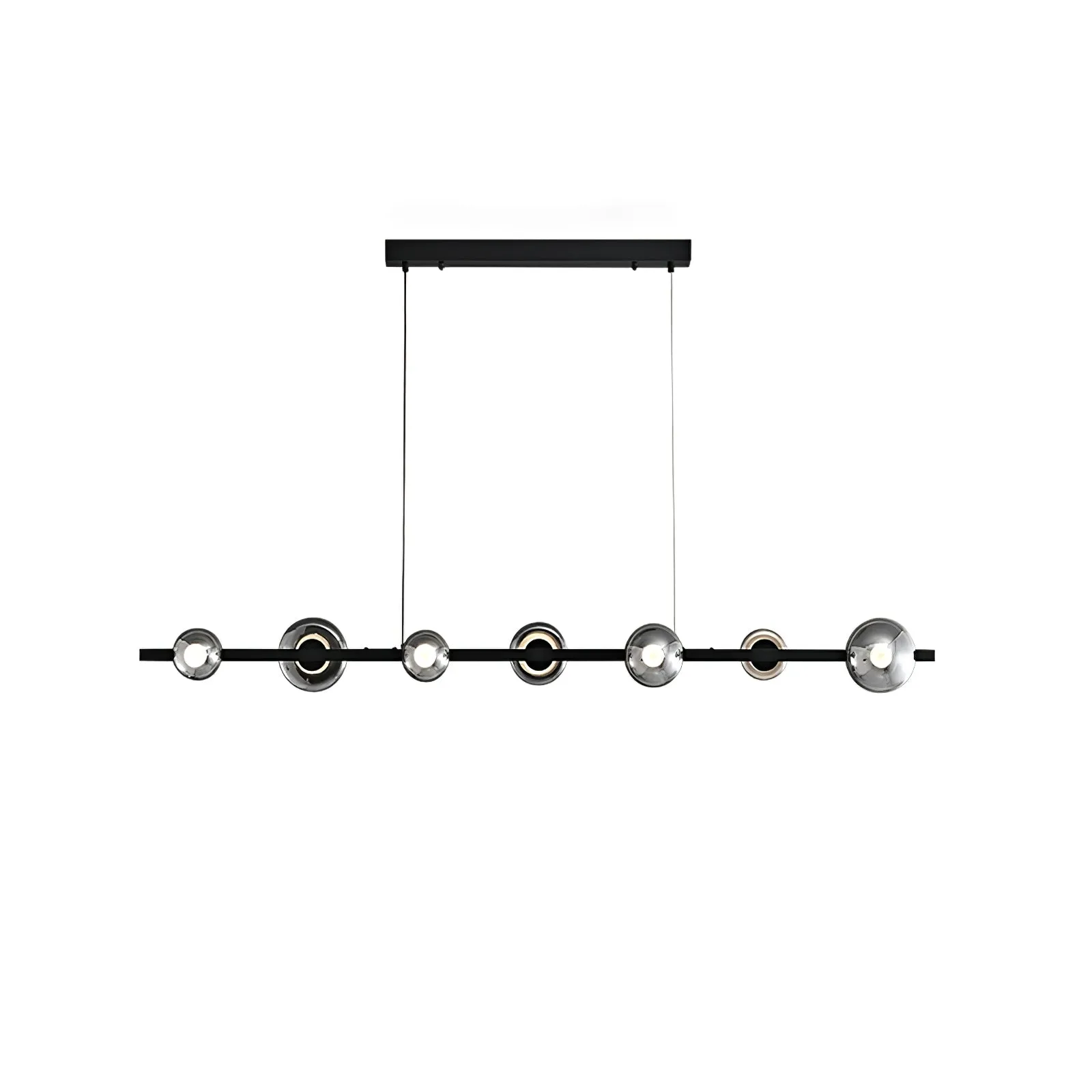 Brass Bar Glass Chandelier