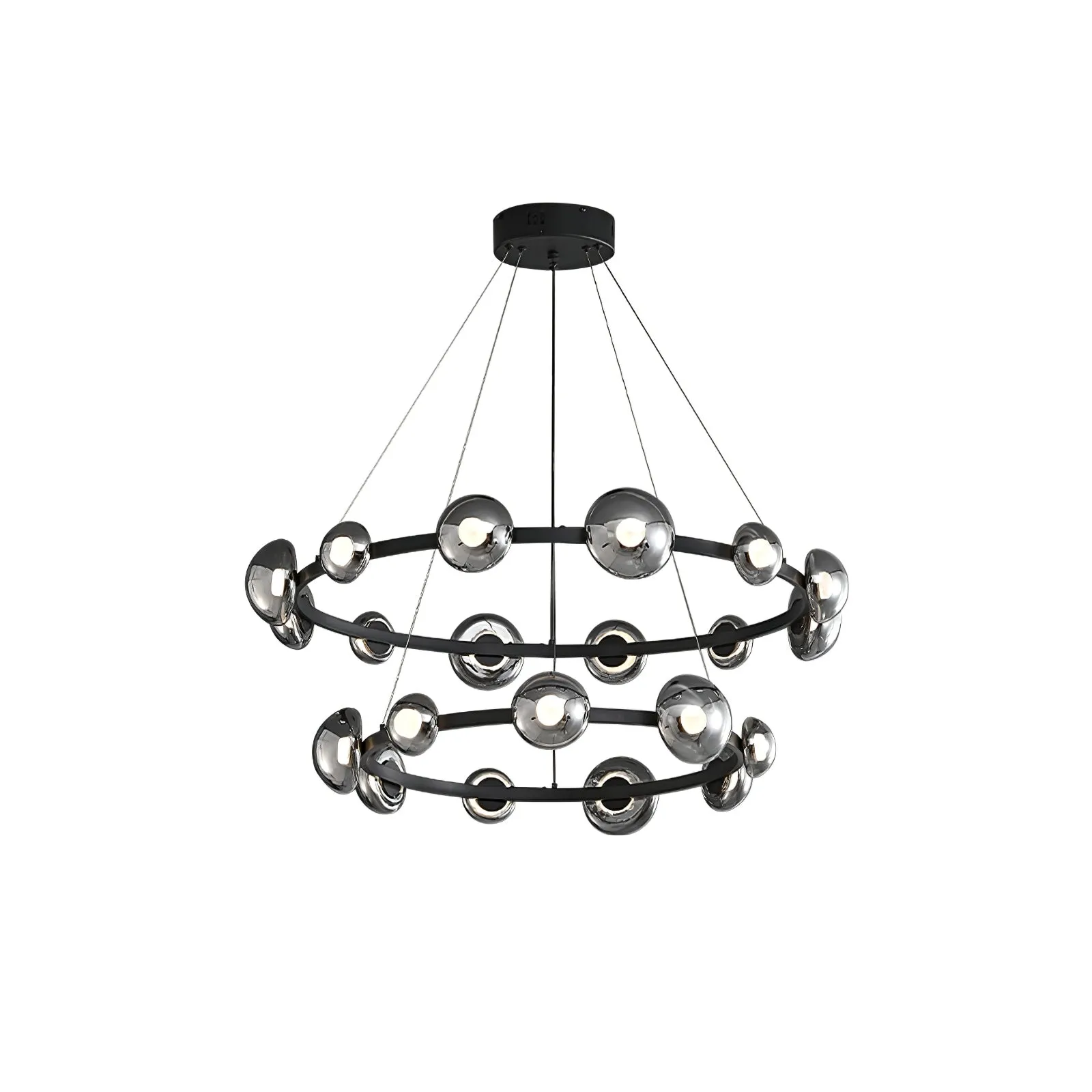 Brass Bar Glass Chandelier