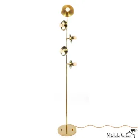 Brass Five Blossom Floor Lamp