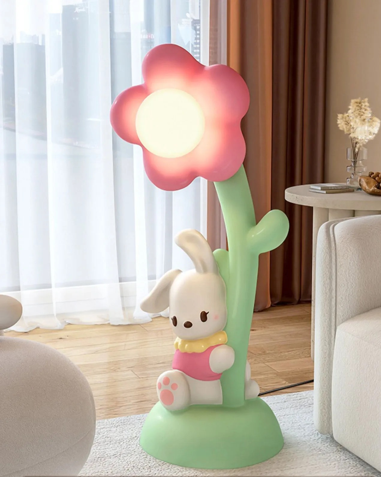 Bunny & Flower Floor Lamp