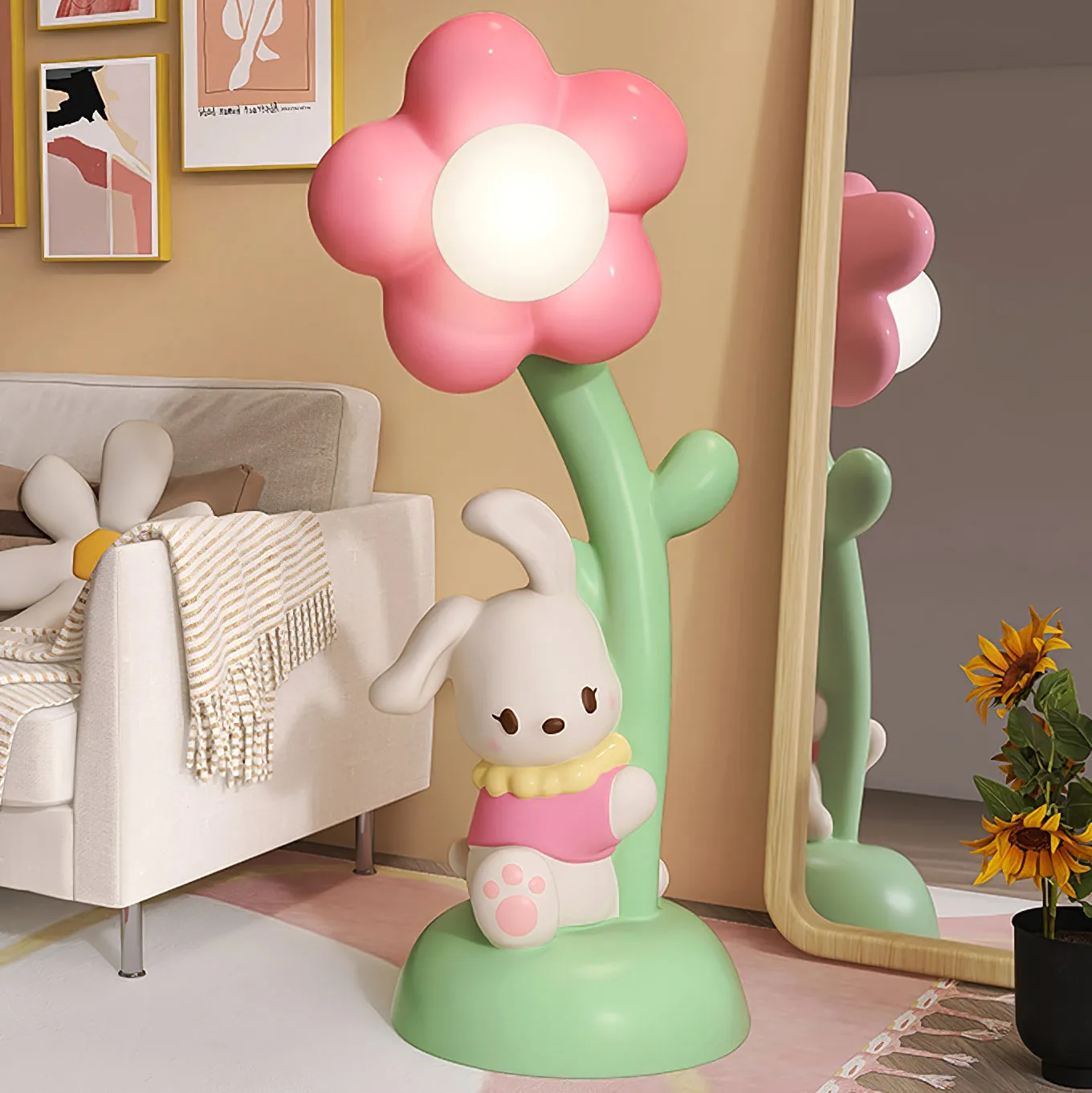 Bunny & Flower Floor Lamp