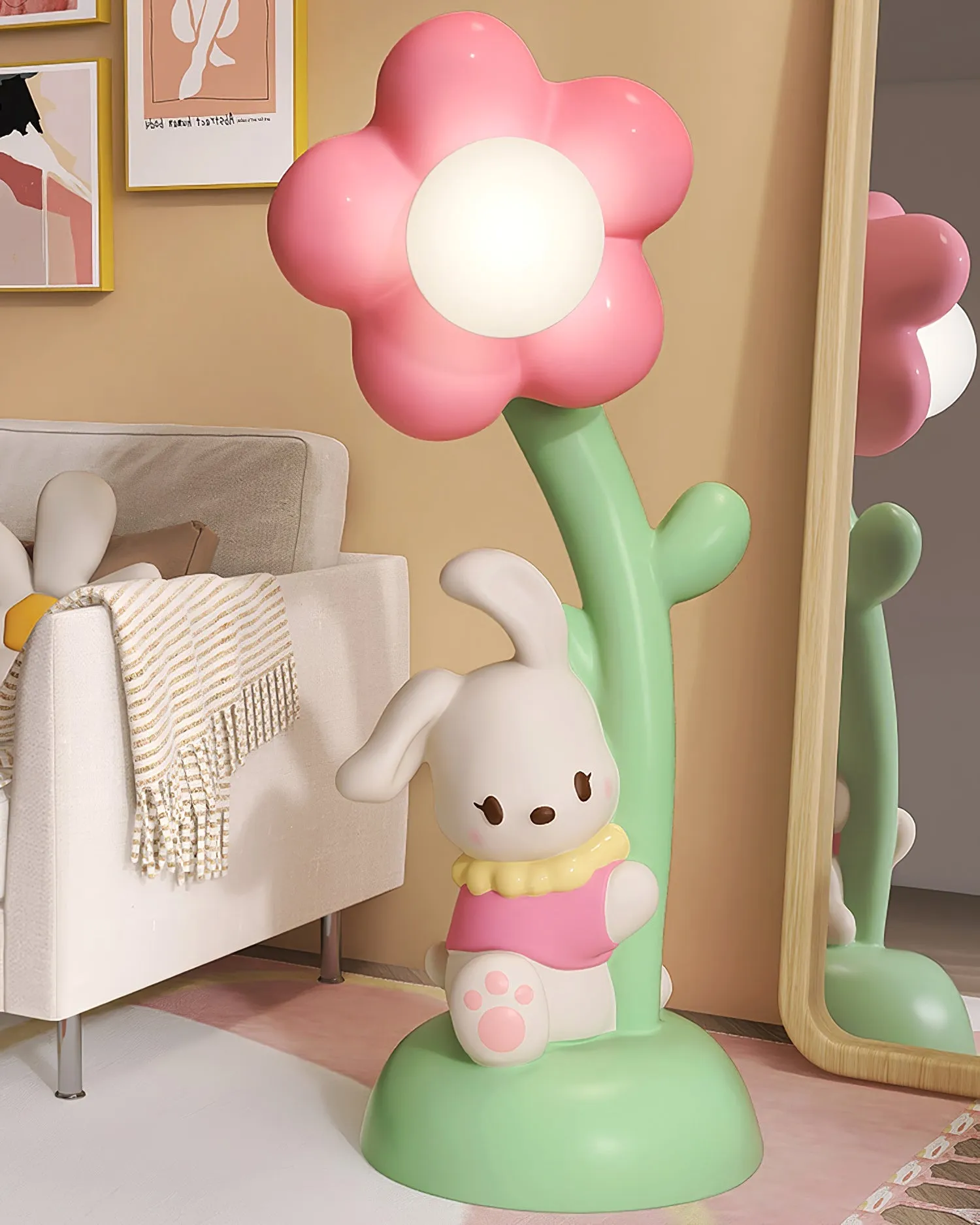 Bunny & Flower Floor Lamp