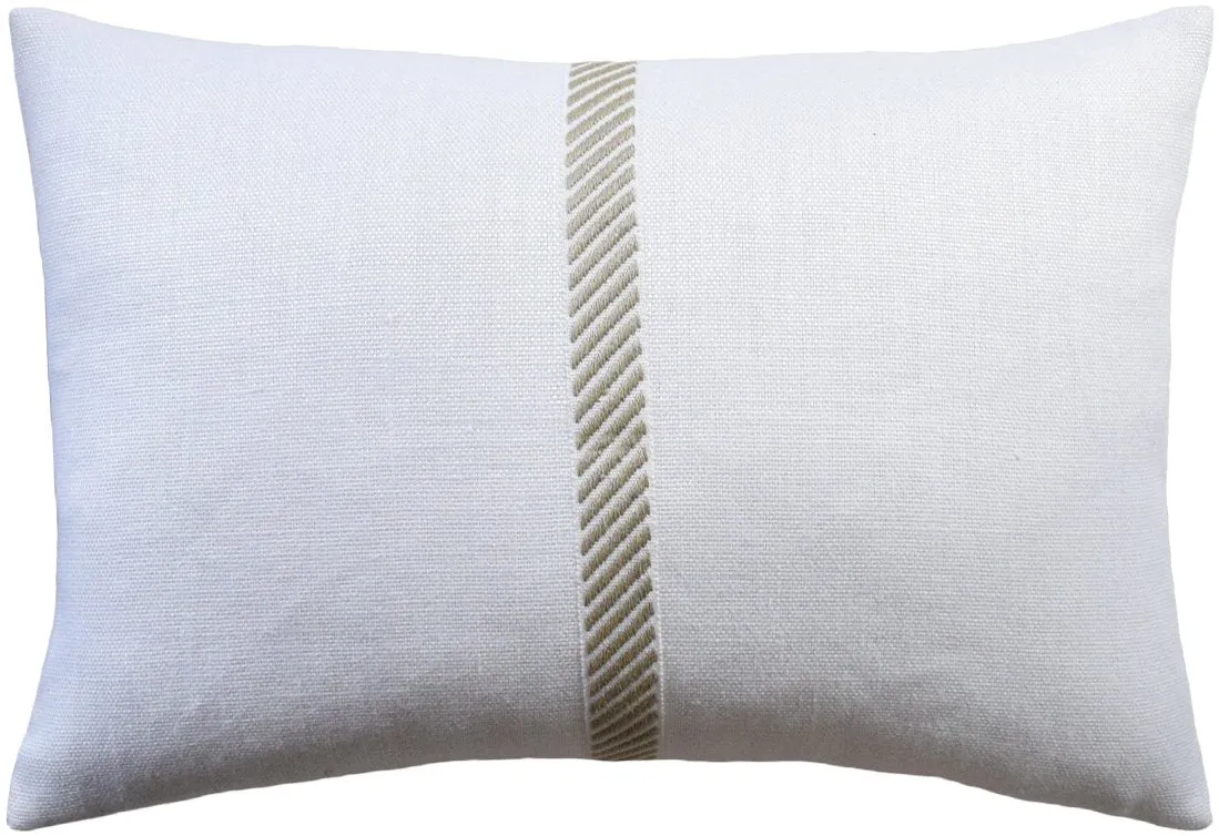 Cabana Tape Salt & Beach Lumbar Pillow by Ryan Studio