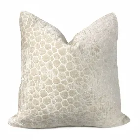 Carrick Cream Modern Geometric Chenille Pillow Cover