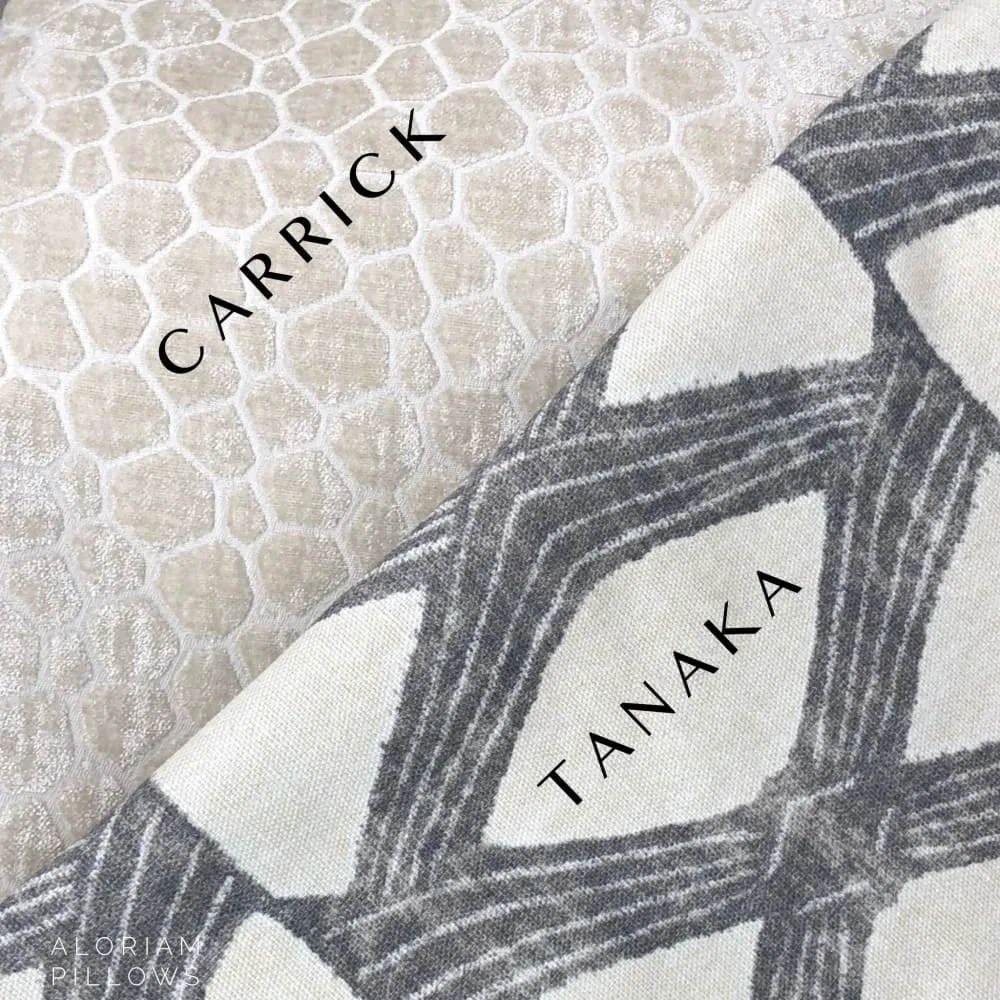 Carrick Cream Modern Geometric Chenille Pillow Cover