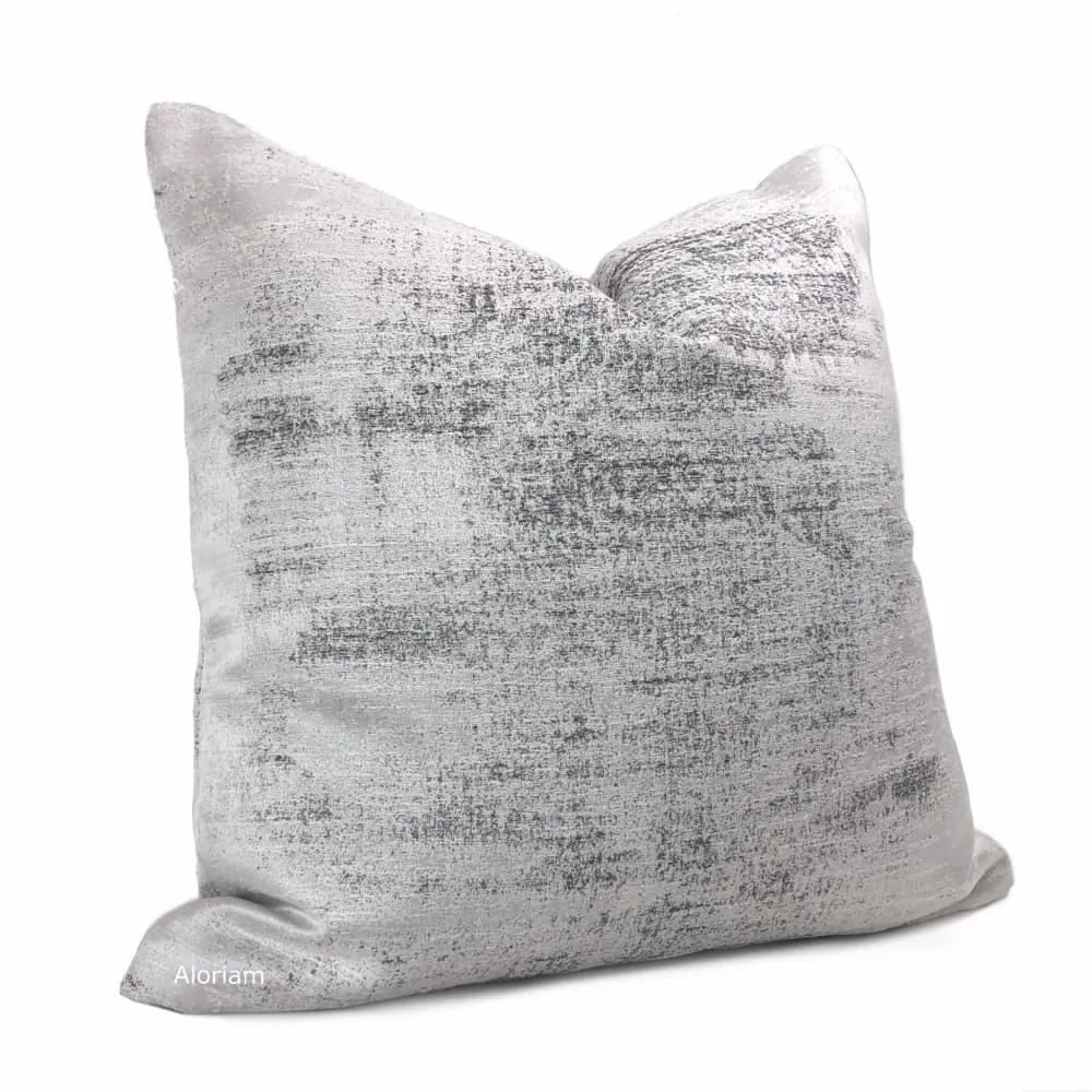 Cerruto Modern White Gray Tonal Pillow Cover