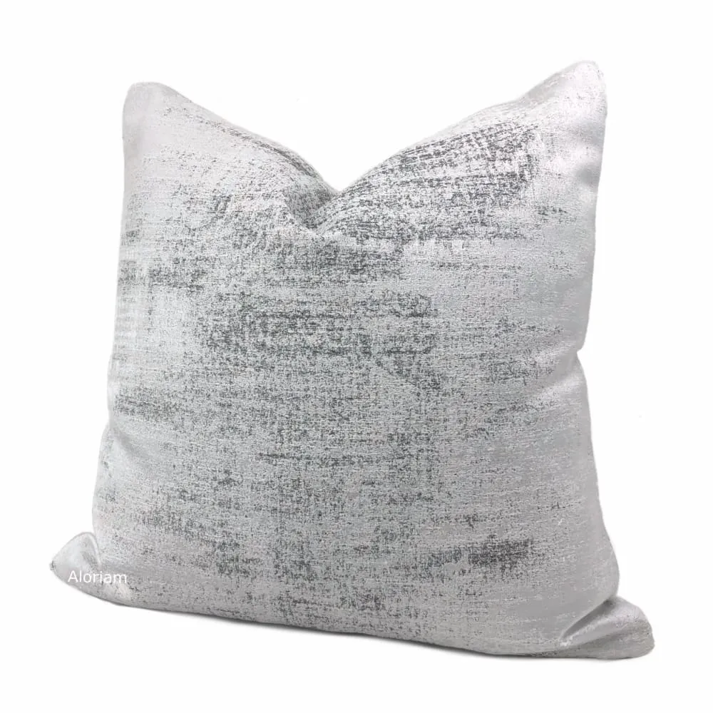 Cerruto Modern White Gray Tonal Pillow Cover