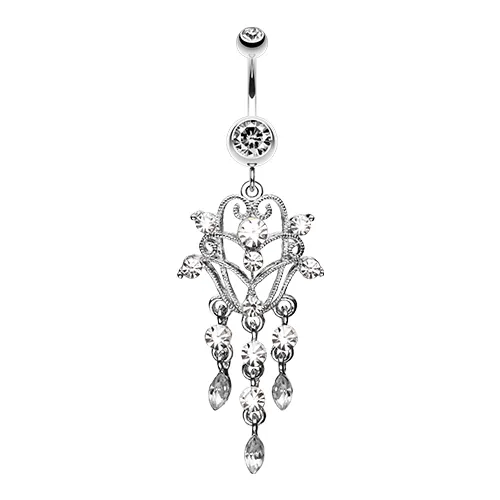 Chandelier Filigree Sparkle Belly Ring