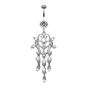 Chandelier Filigree Sparkle Belly Ring