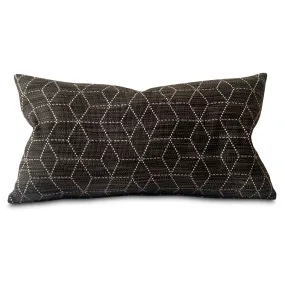 Charcoal Graphic Lumbar Pillow Cover 15x26