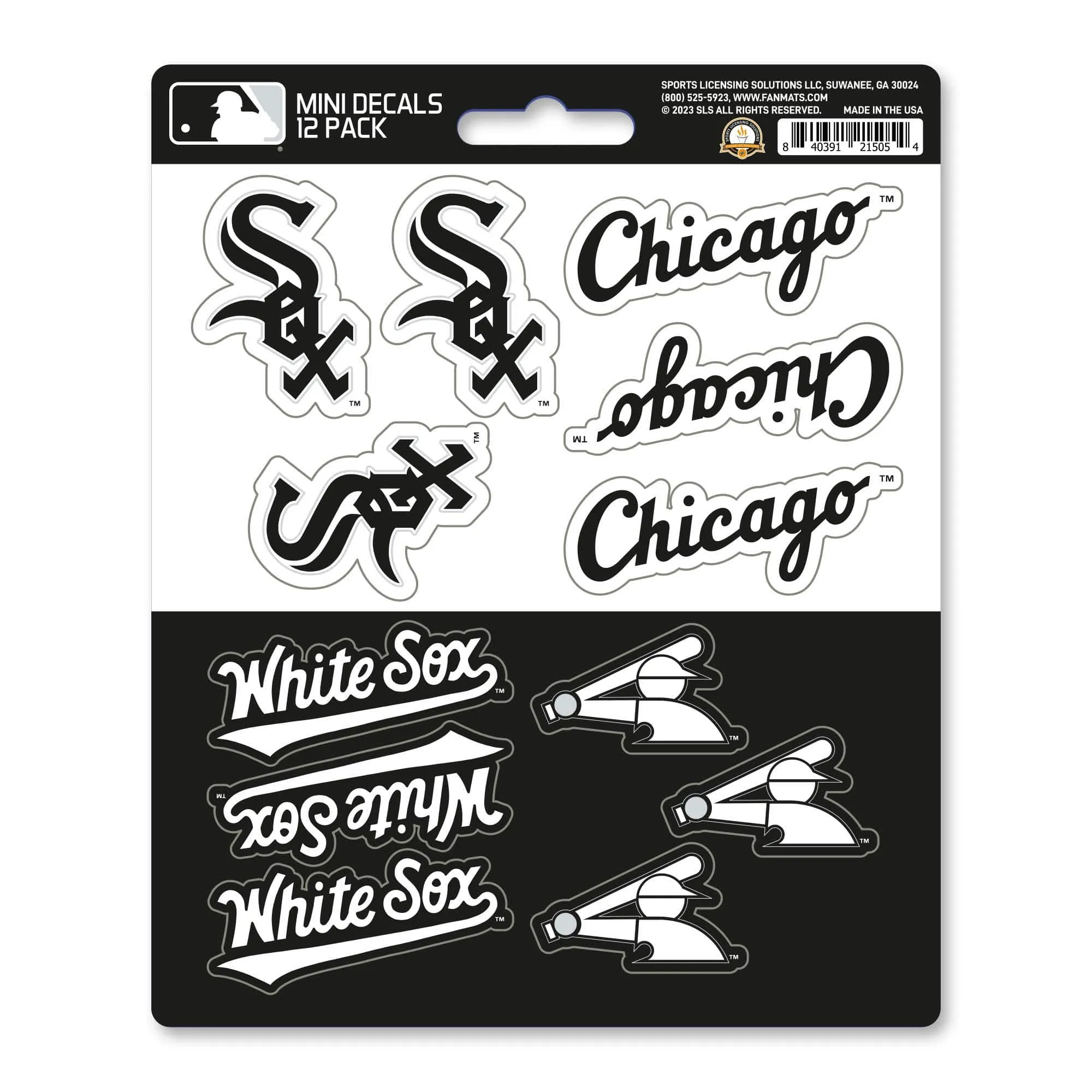 Chicago White Sox 12 Count Mini Decal Sticker Pack