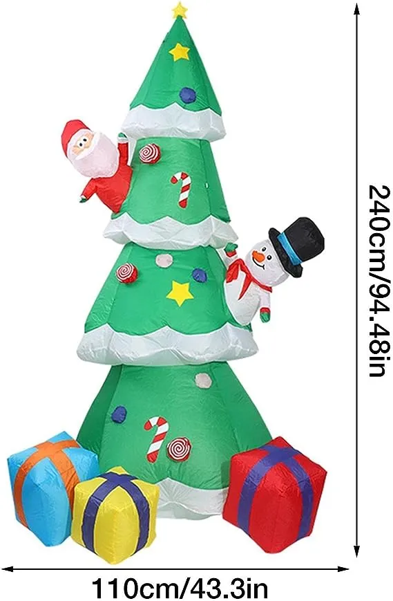 Christmas Inflatable Santa, snow man and Christmas Tree 2.1m Inflatable with LED lights