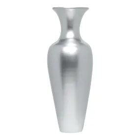 Classic Bamboo Floor Vase - Silver