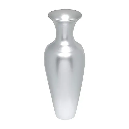 Classic Bamboo Floor Vase - Silver