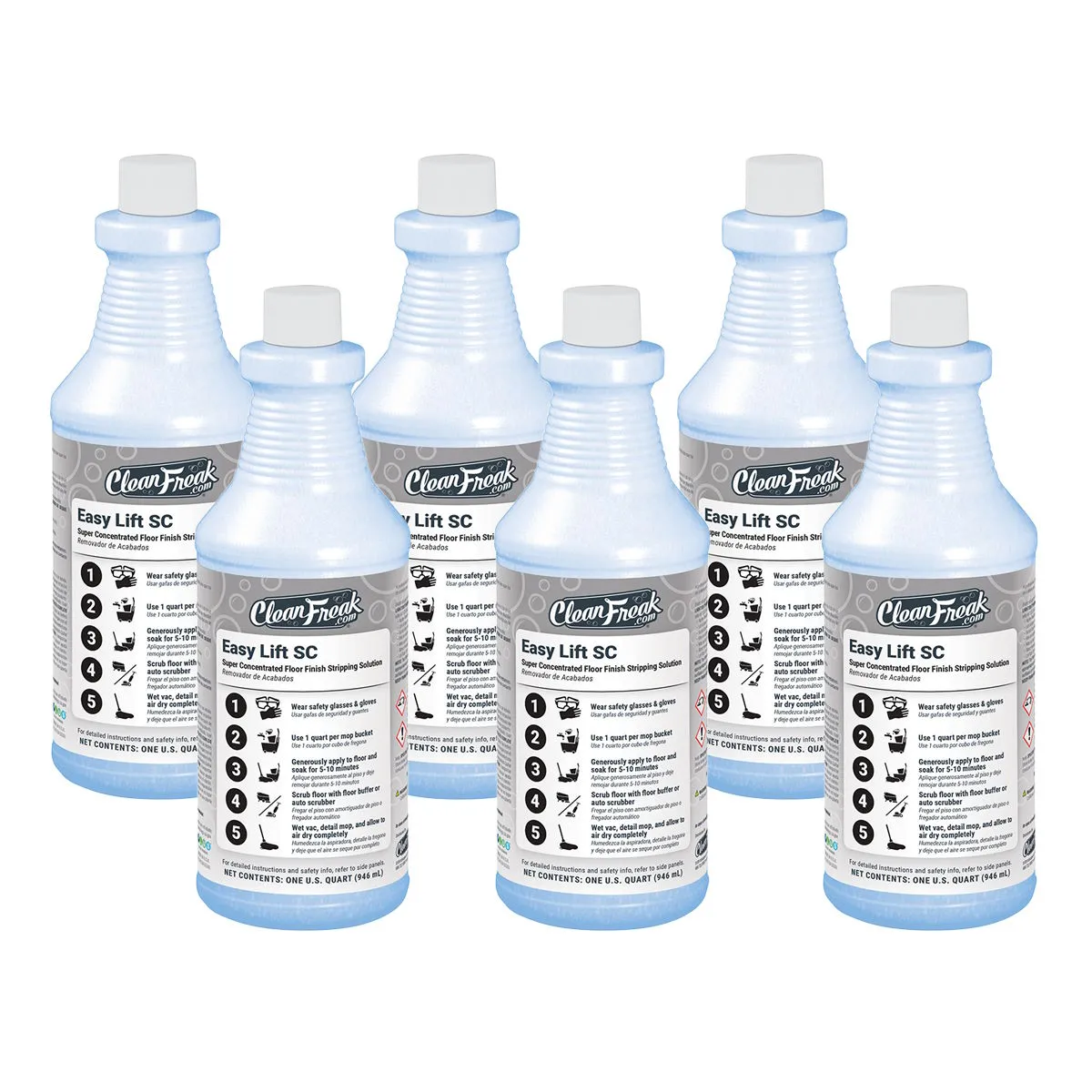 CleanFreak® 'Easy Lift SC' Floor Stripping Solution (32 oz Bottles) - Case of 6