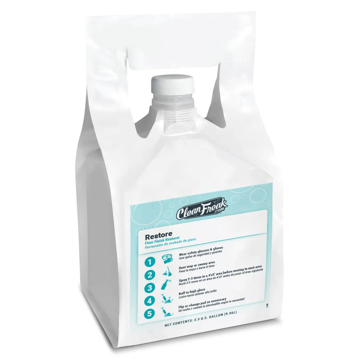 CleanFreak® 'Restore' Floor Finish Restorer  (2.5 Gallon FlexMax™ Pouch)