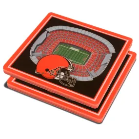 Cleveland Browns First Energy Stadium 3D Coaster Set