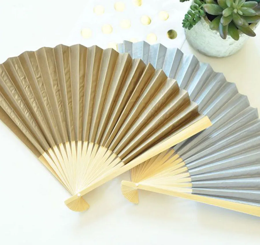 Colored Paper Wedding Fan Favors