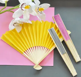 Colored Paper Wedding Fan Favors