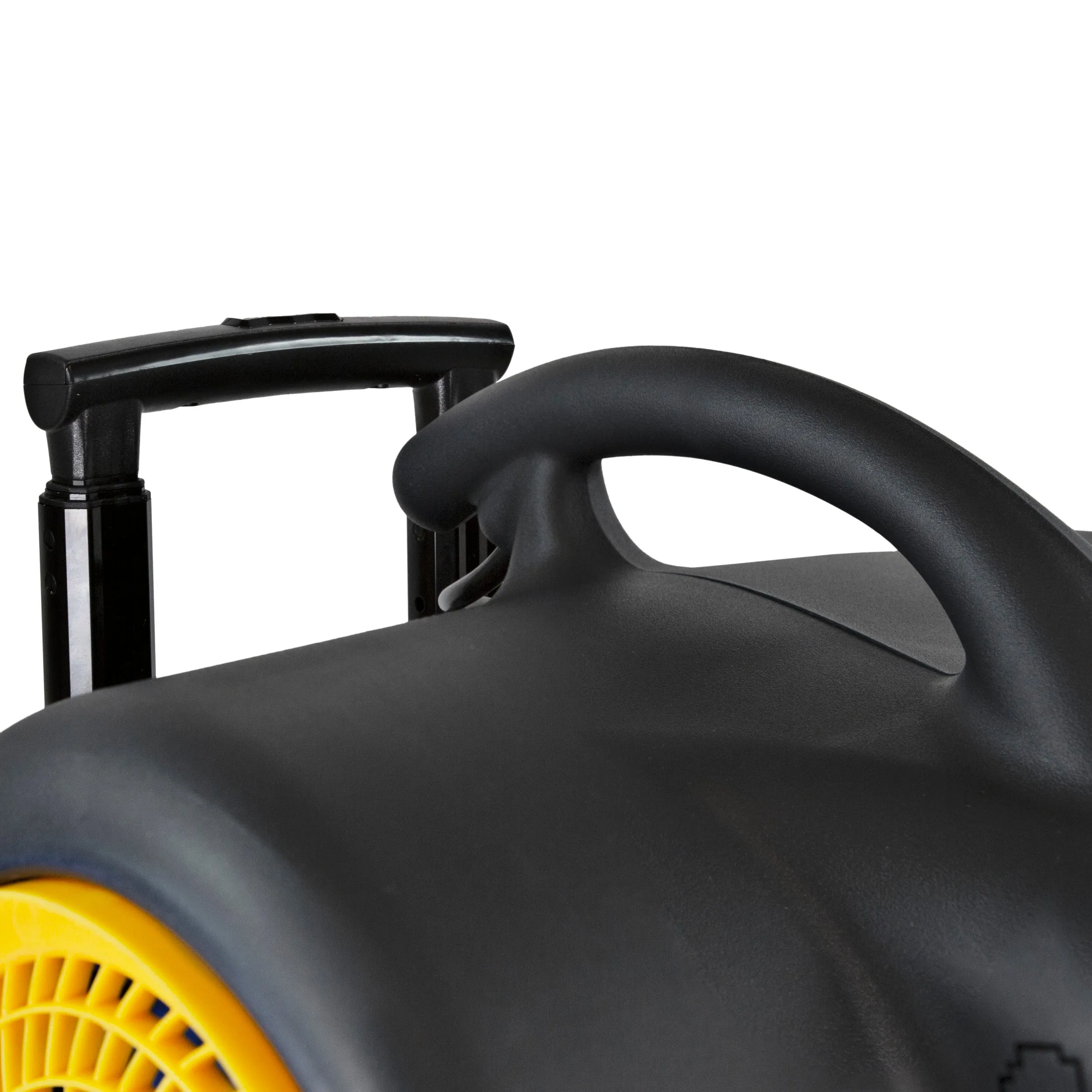 Comfort Zone Powergear 1 HP 3-Speed Carpet Dryer Blower Floor Fan with Timer in Black and Yellow