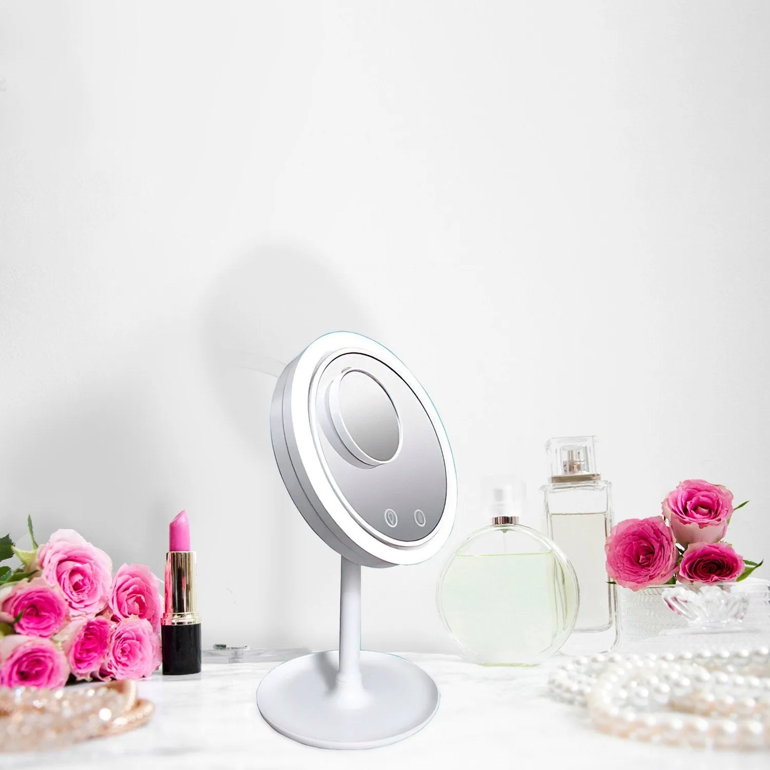 Cool Aire Mirror with Built In LED and Fan