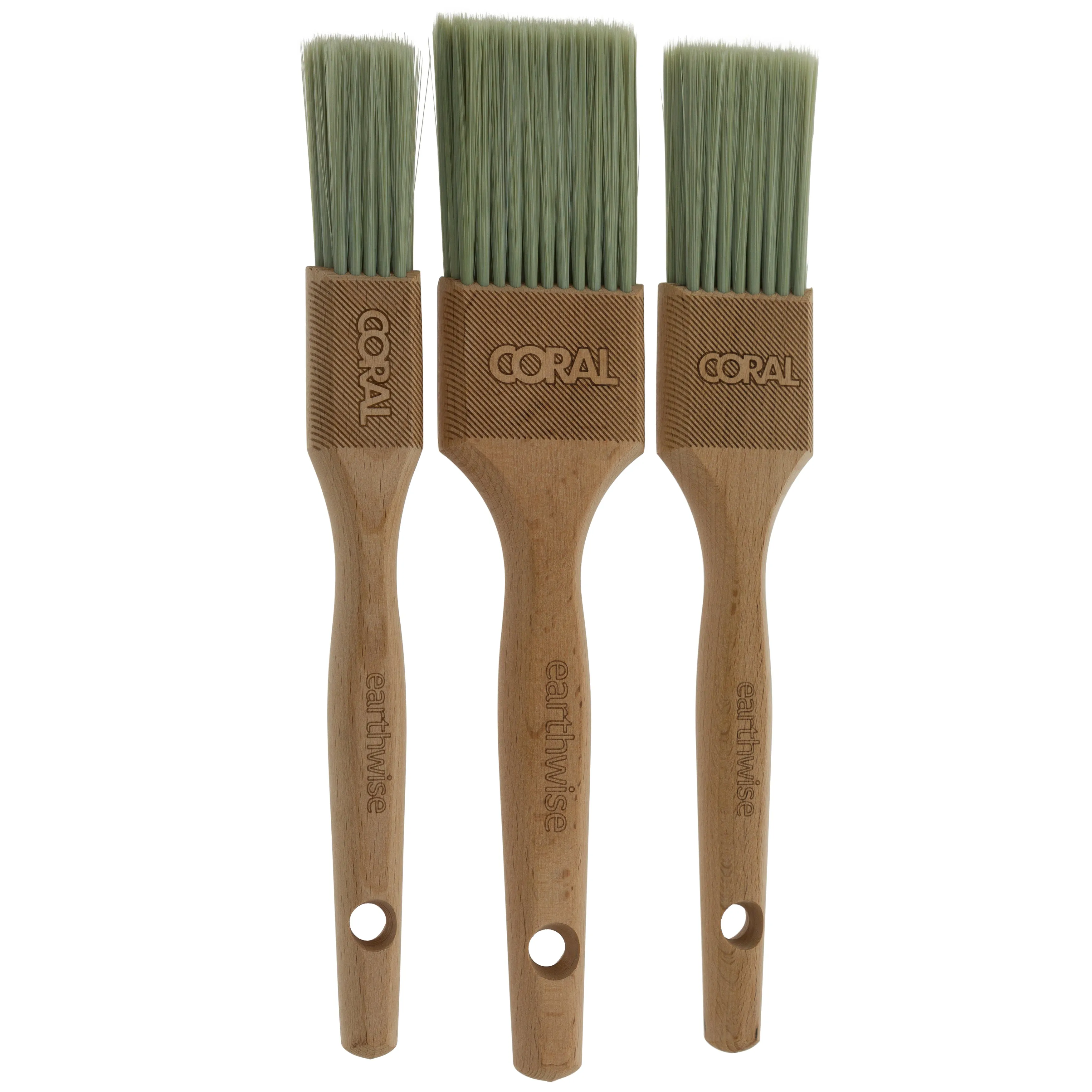 Coral Earthwise Paint Brush Set 3 Piece