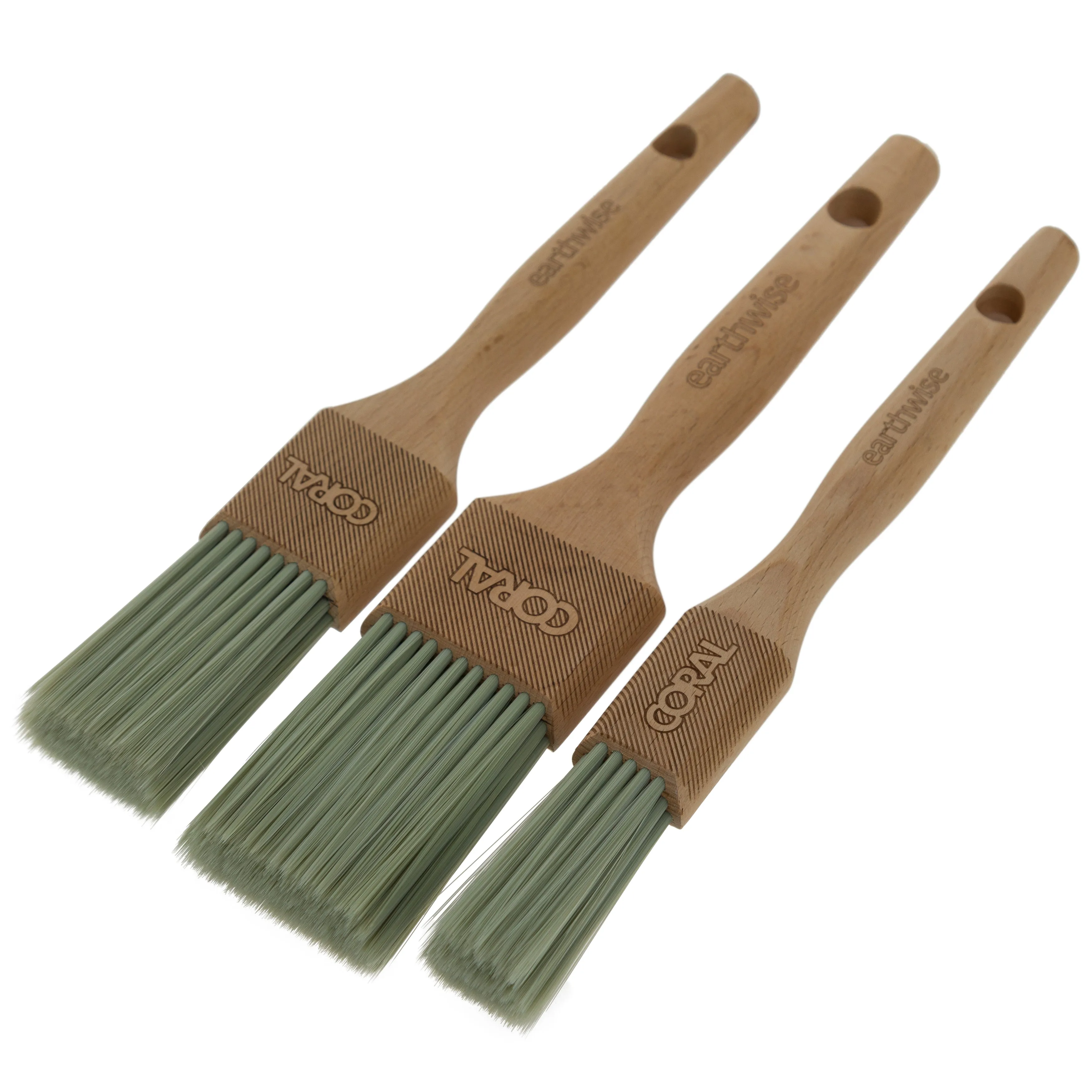 Coral Earthwise Paint Brush Set 3 Piece