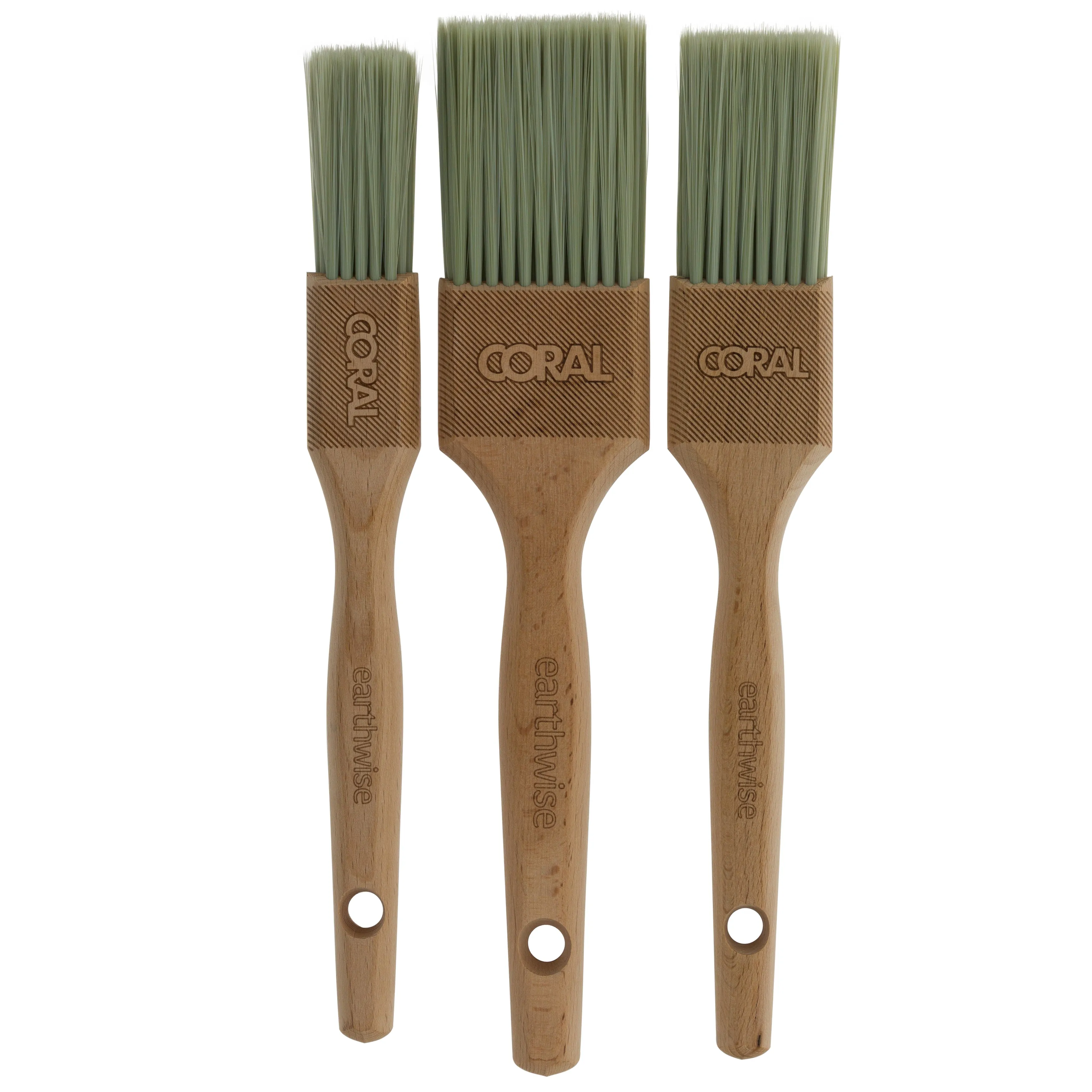 Coral Earthwise Paint Brush Set 3 Piece