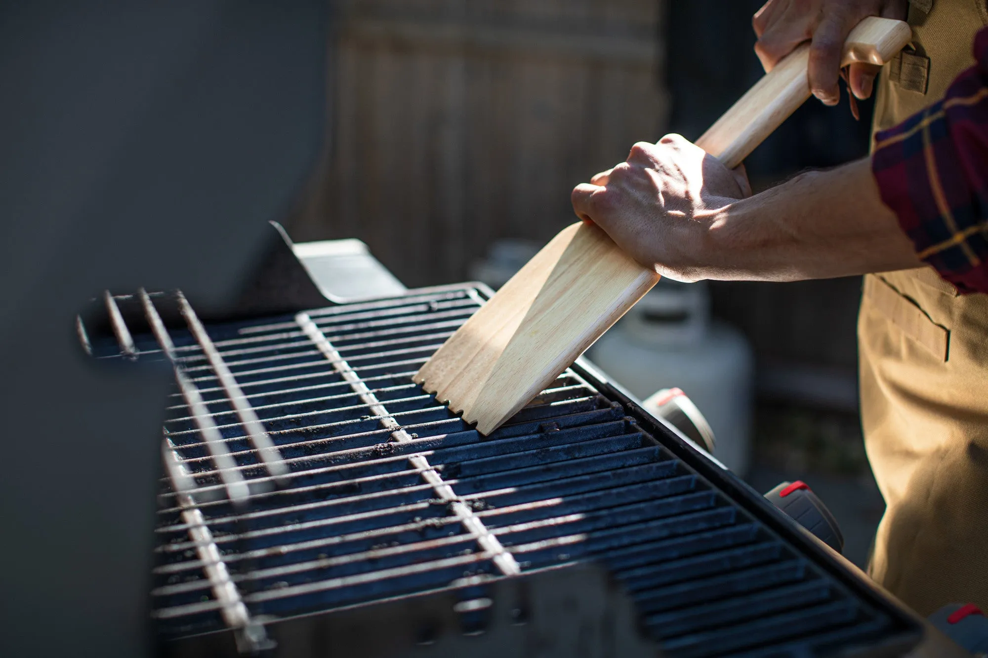 Cornell Big Red - Hardwood BBQ Grill Scraper with Bottle Opener