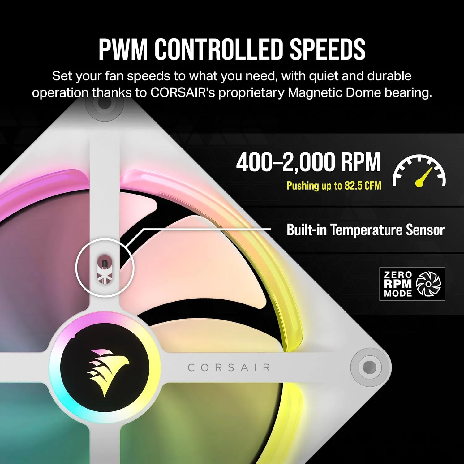 Corsair iCUE LINK QX140 RGB 140mm PWM PC Fan Expansion Kit - White 白色 (單裝) CO-9051007-WW