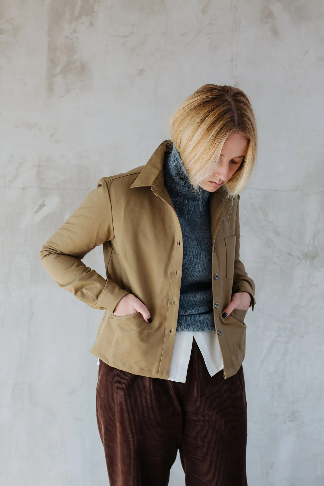 Cotton Drill Jacket - Khaki