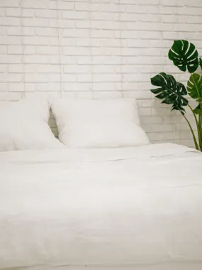 Creamy White Soft Linen Bedding Set (The set includes 4 items of creame white colour)