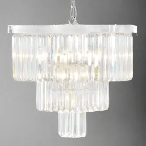 Crystal Cascade Chandelier - Round Prism - 50 cm