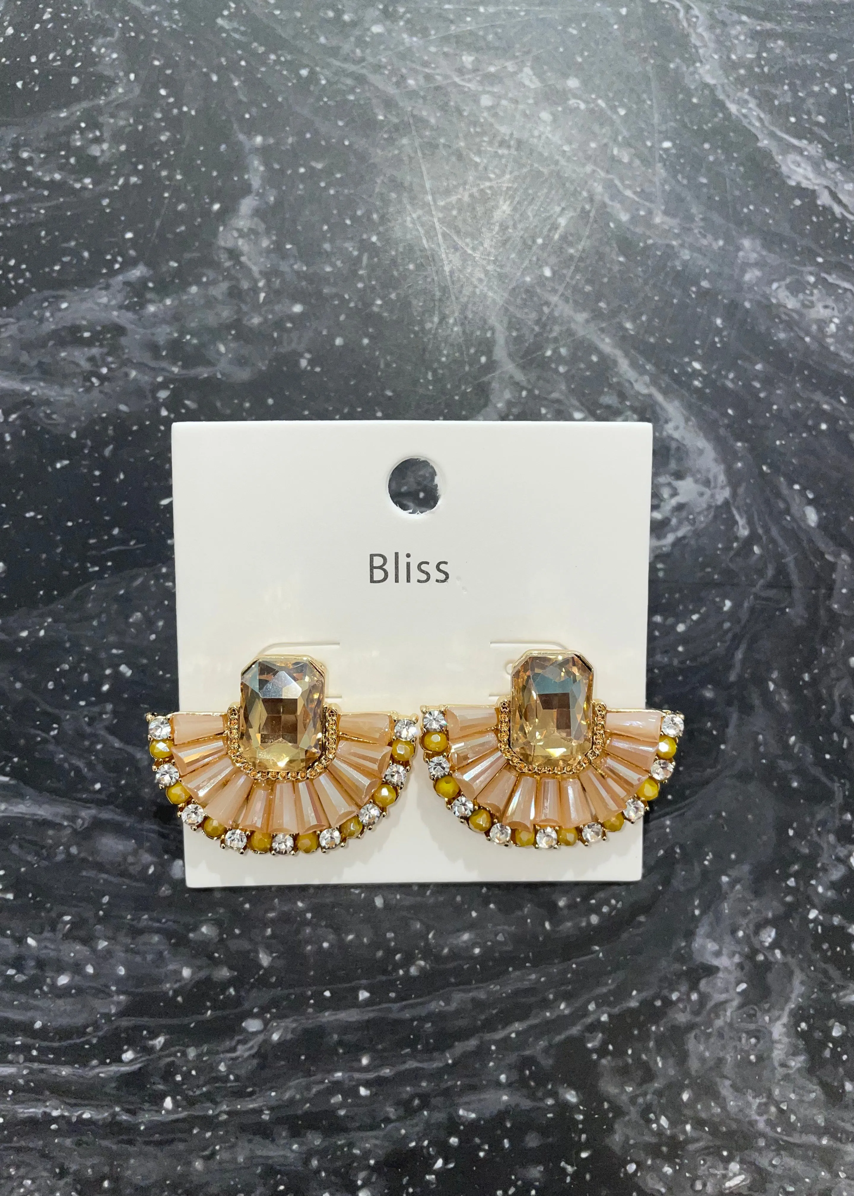 Crystal Fan Earrings