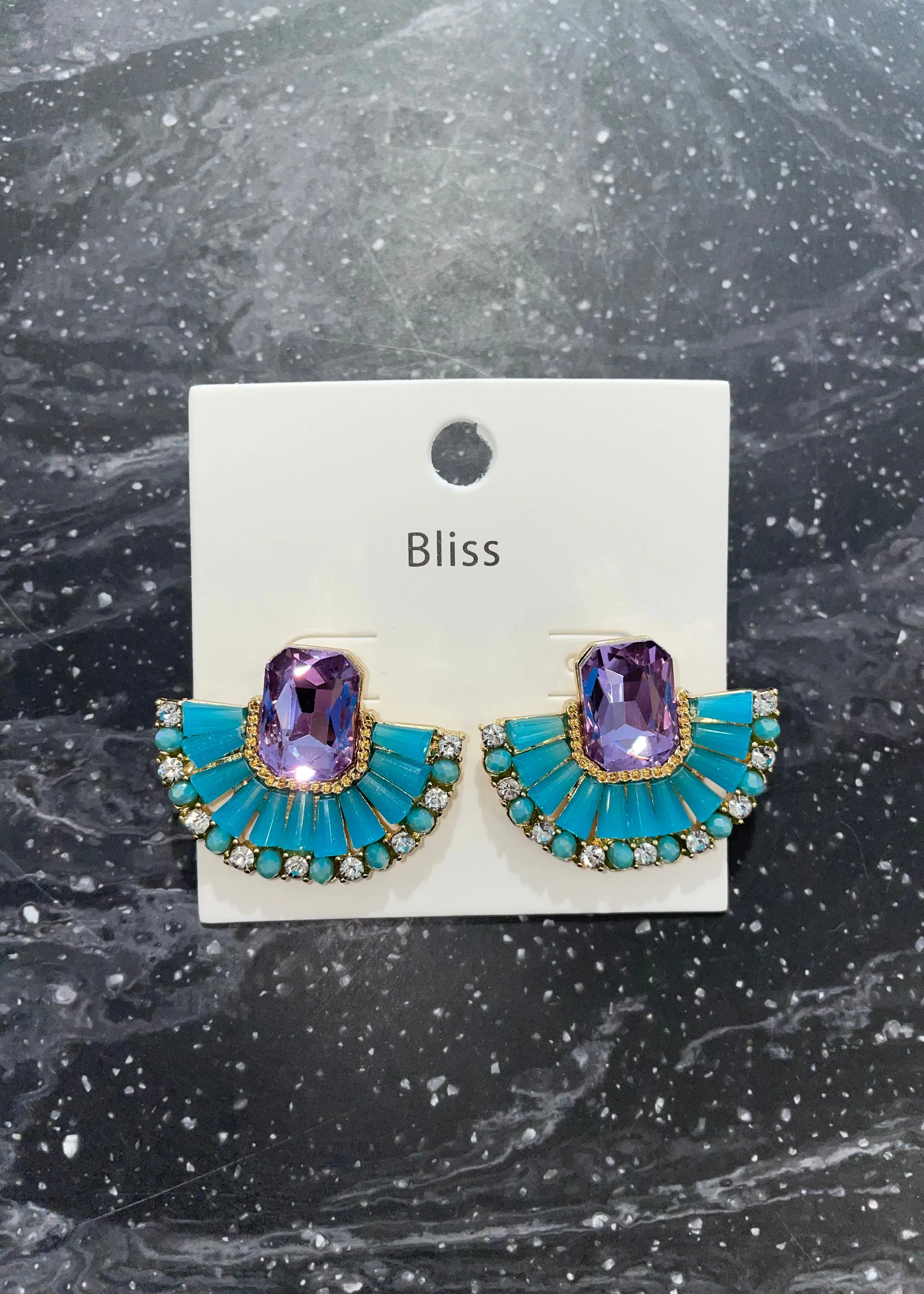 Crystal Fan Earrings