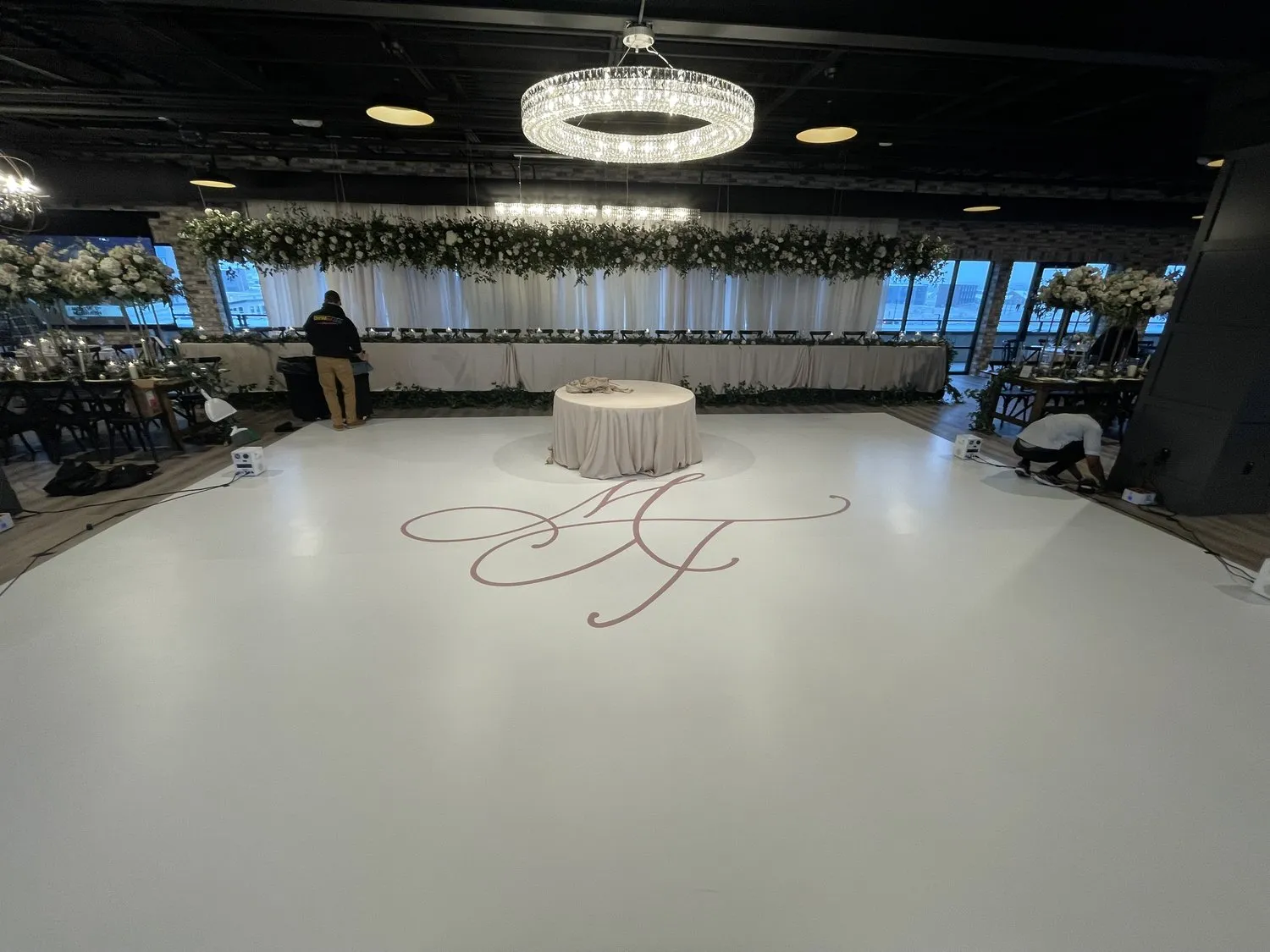 Custom Printed Dance Floor Wrap - White | Premium Vinyl with bubble-free technology | Sizes starting from 4ft x 4ft up to 20ft x 20ft