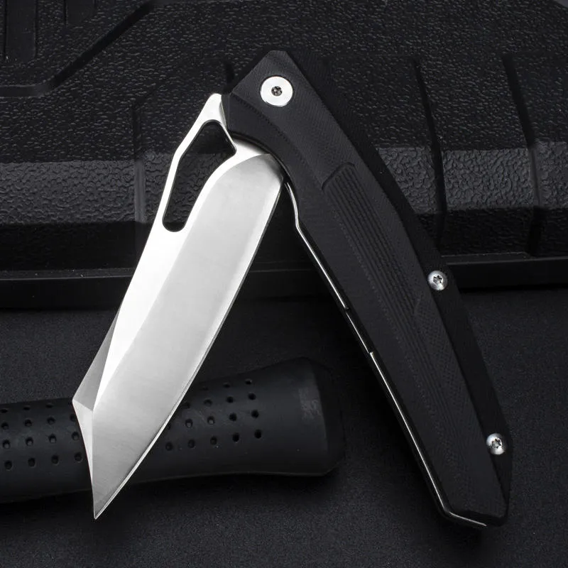 D2 Steel G10 Handle Pocket Knife Razor Sharp Blade Drop Point Hunting Knives Survival Camping Folding Knife