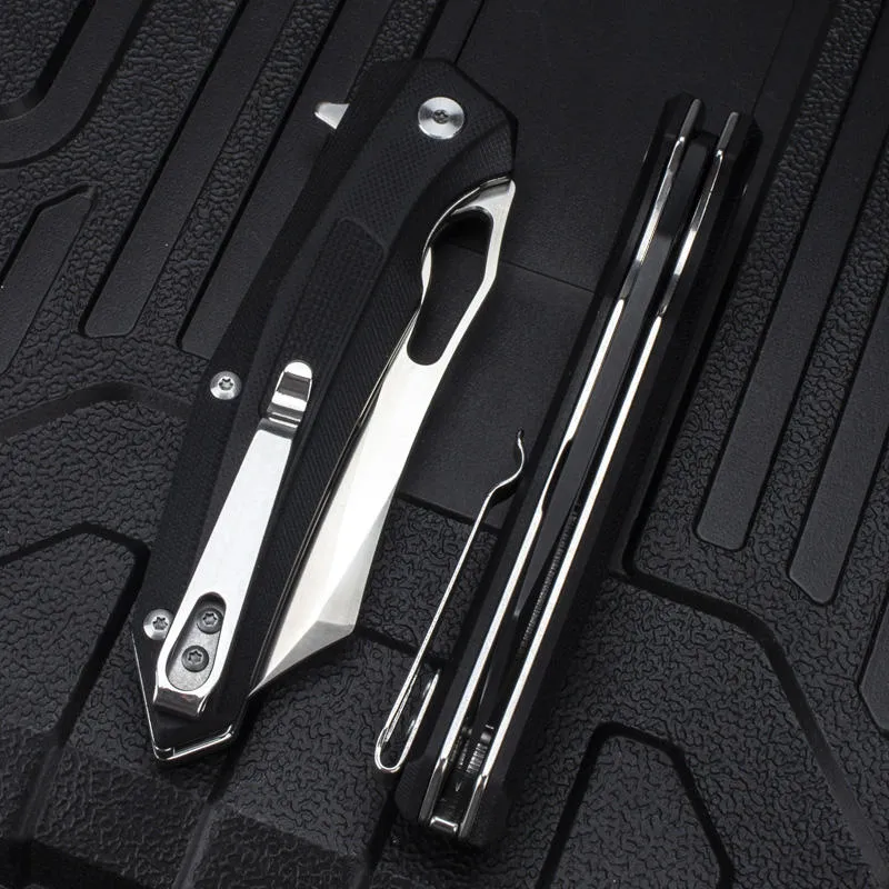 D2 Steel G10 Handle Pocket Knife Razor Sharp Blade Drop Point Hunting Knives Survival Camping Folding Knife