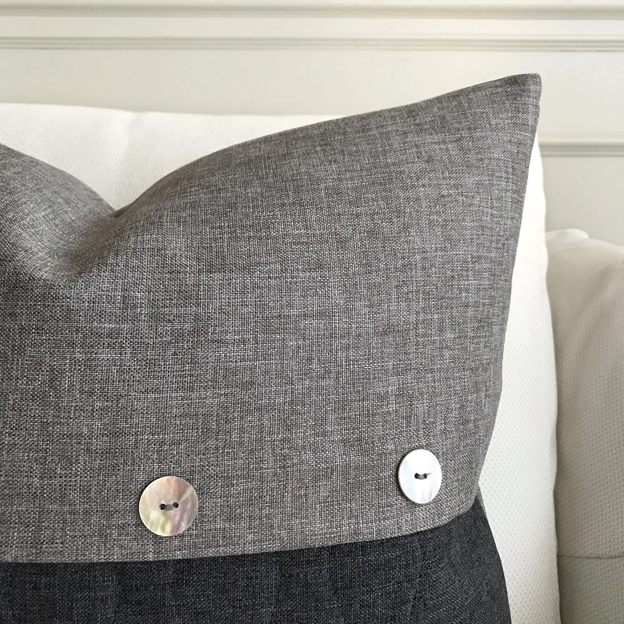 Dark Gray Envelope Lumbar Pillow Cover 20x20