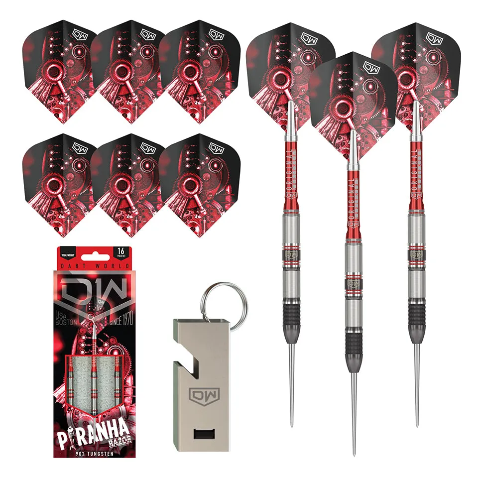 Dart World Piranha Razor 02 Steel Tip Darts - 23gm