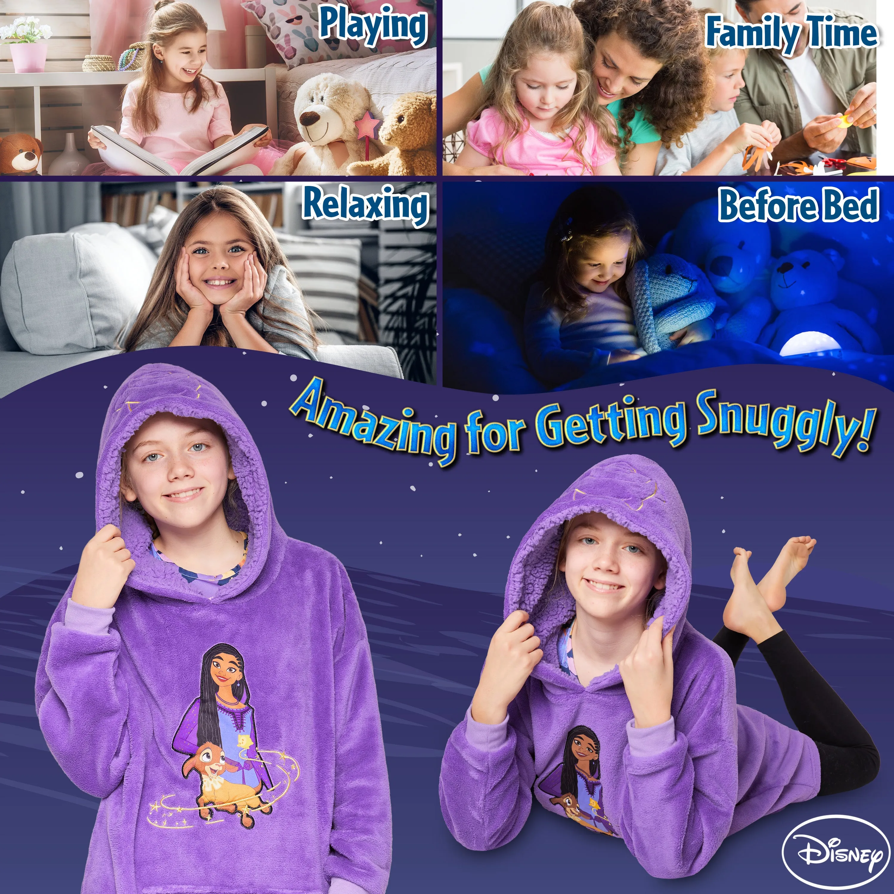 Disney Fleece Hoodie Blanket for Kids - WISH