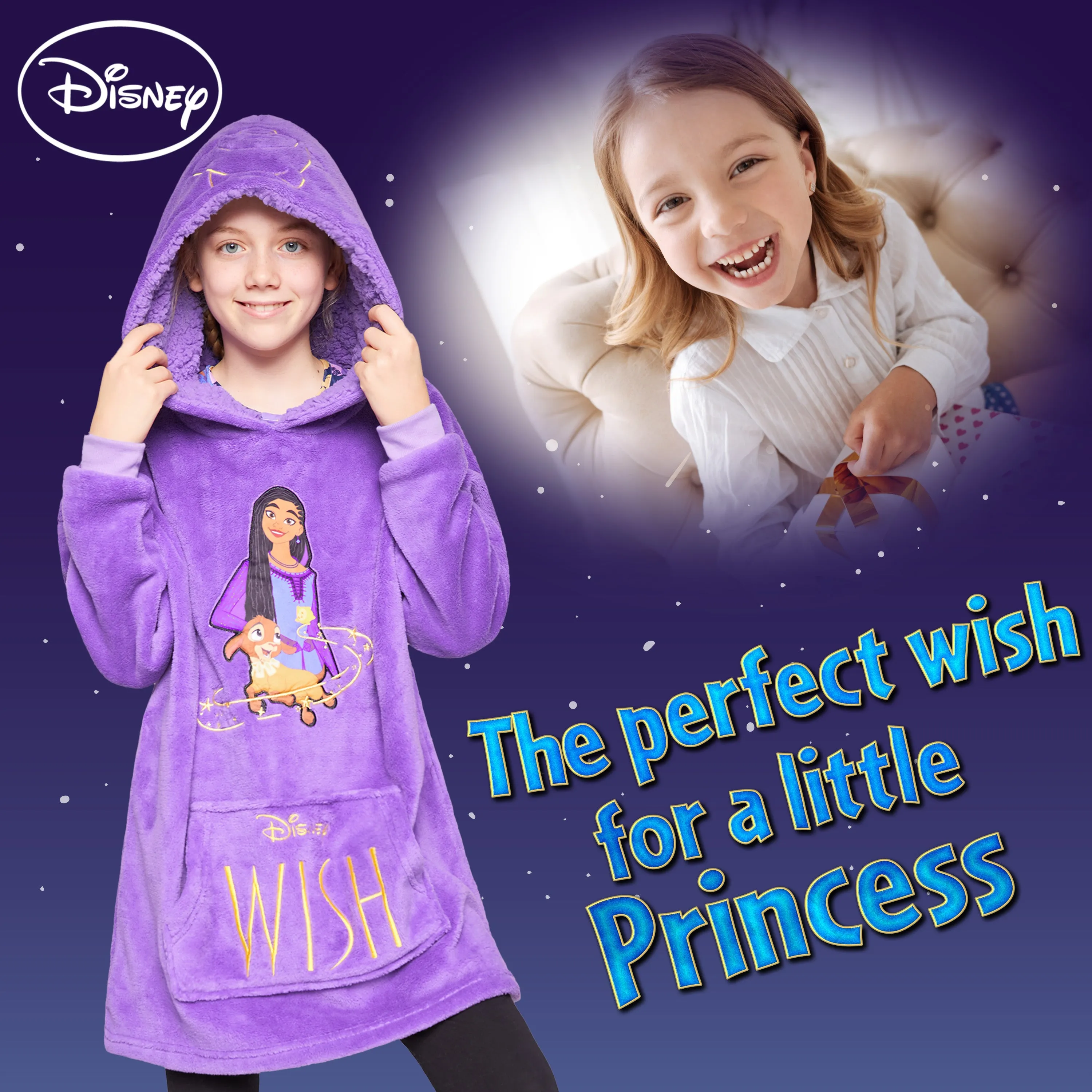 Disney Fleece Hoodie Blanket for Kids - WISH