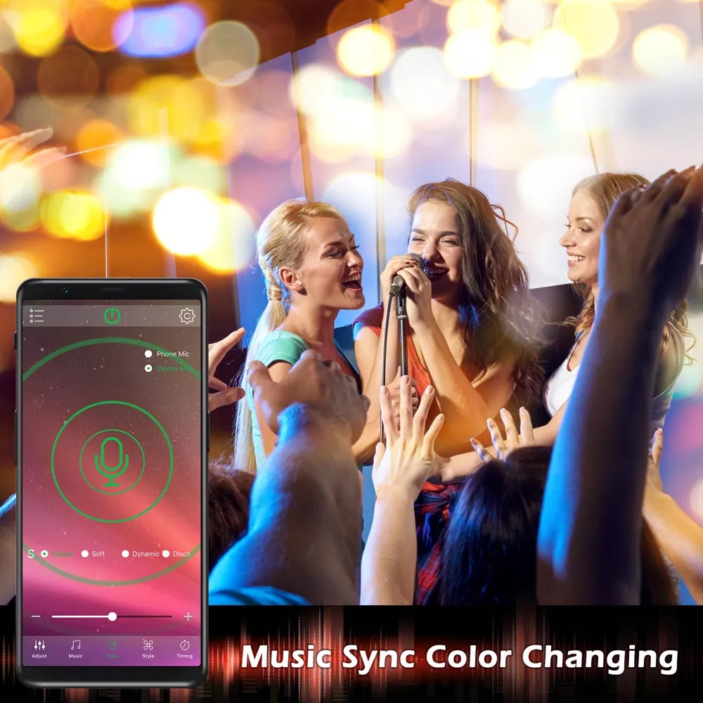 DIY Light Strips Bluetooth APP Music Activated Multi-Color Changing