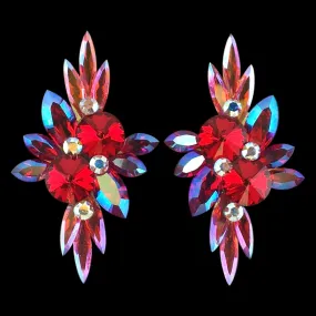 Earrings, Hyacinth AB, Light Siam Shim and Light Siam Rhinestones