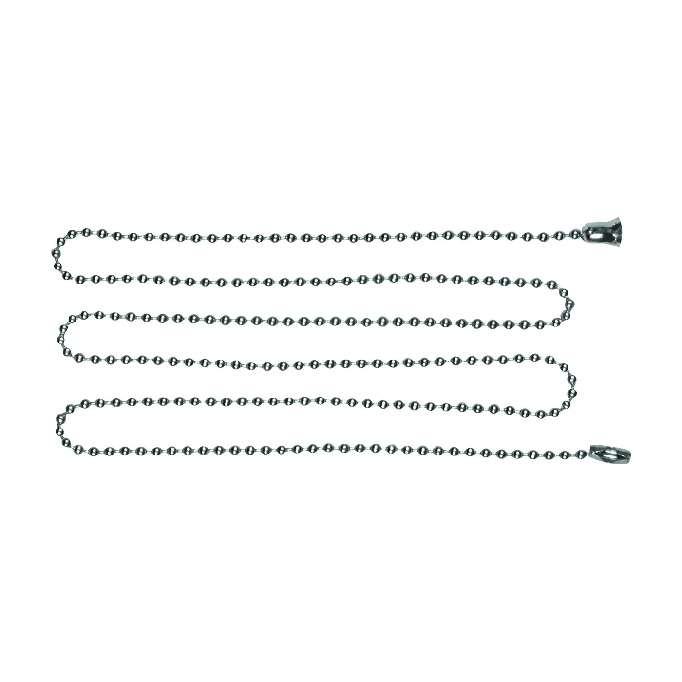 Eaton Wiring Devices BP331NP Ball Chain with End Bell and Connector, #6 Chain, 3 ft L Chain, Steel, Nickel