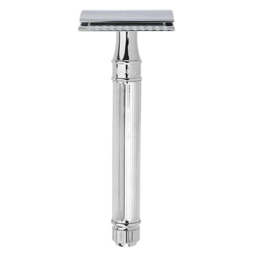 Edwin Jagger DE89LI Classic Double-Edge Safety Razor, Extra-Long Lined Handle