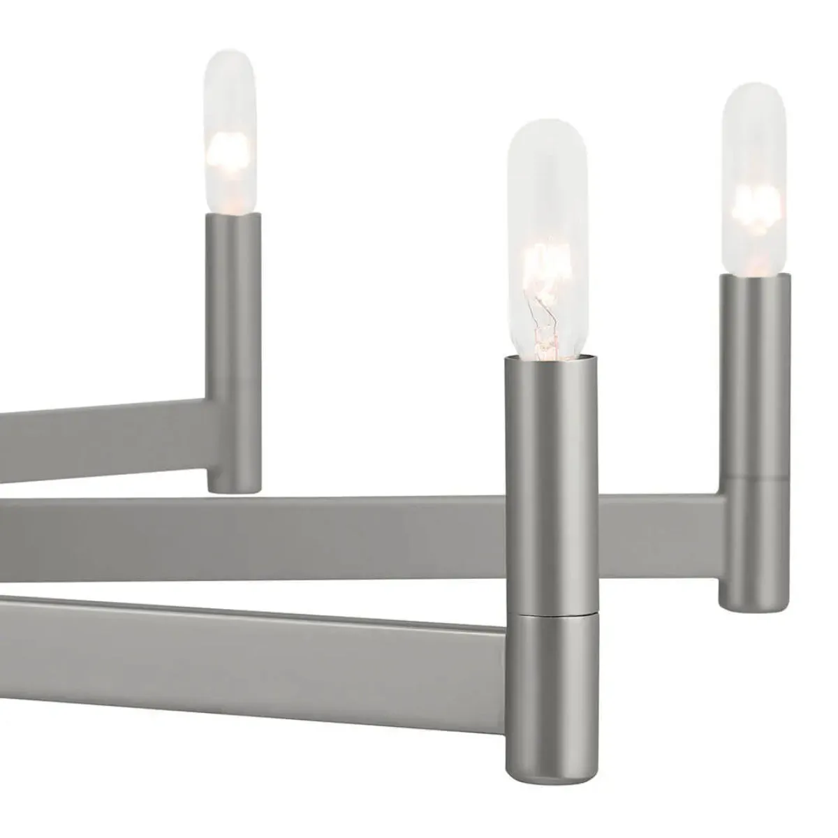 Erzo 48 in. 10 Lights Chandelier Satin Nickel Finish