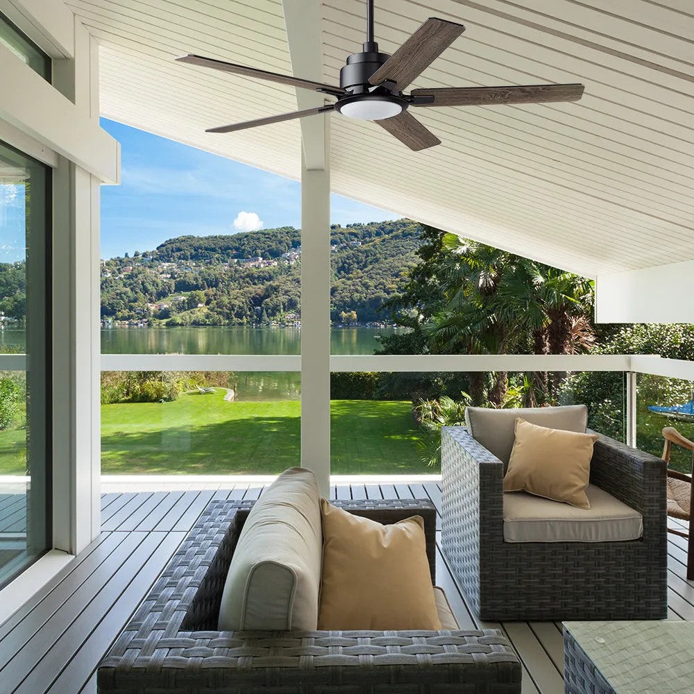 Essex Smart Ceiling Fan with LED Light and Remote Outdoor/Indoor 56"